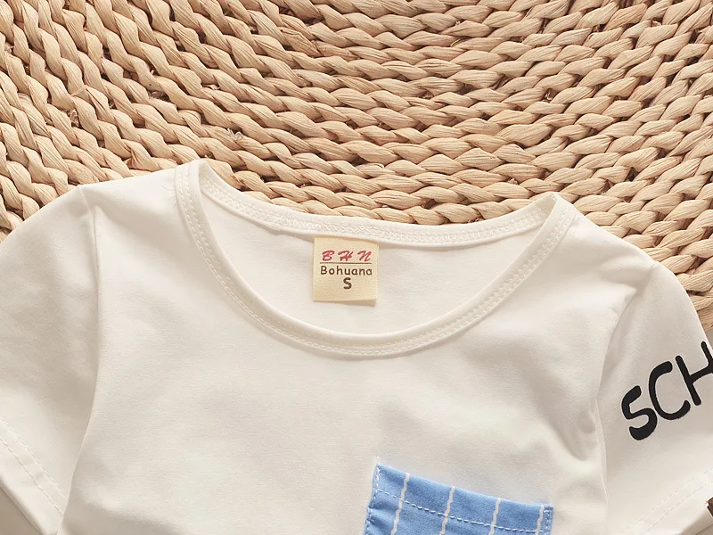 Baby boys summer clothes newborn children clothing sets for boy short sleeve shirts + jeans cool denim shorts suit | Детская одежда и