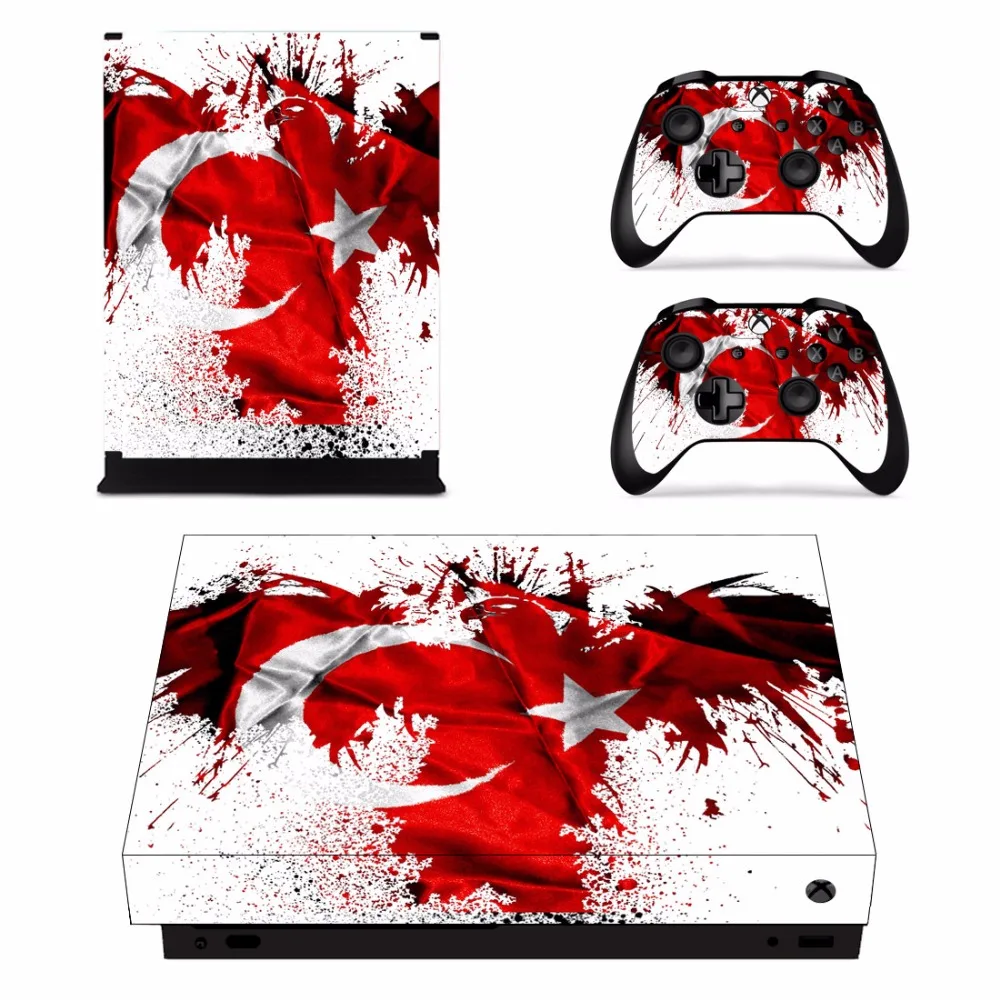 Турецкий Национальный флаг кожи Стикеры наклейка для Microsoft Xbox One X Slim консоли и 2