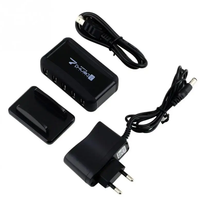 Usb хаб AC Мощность адаптер конвертер USB 2 0 прочный 7 Порты и разъёмы высокое