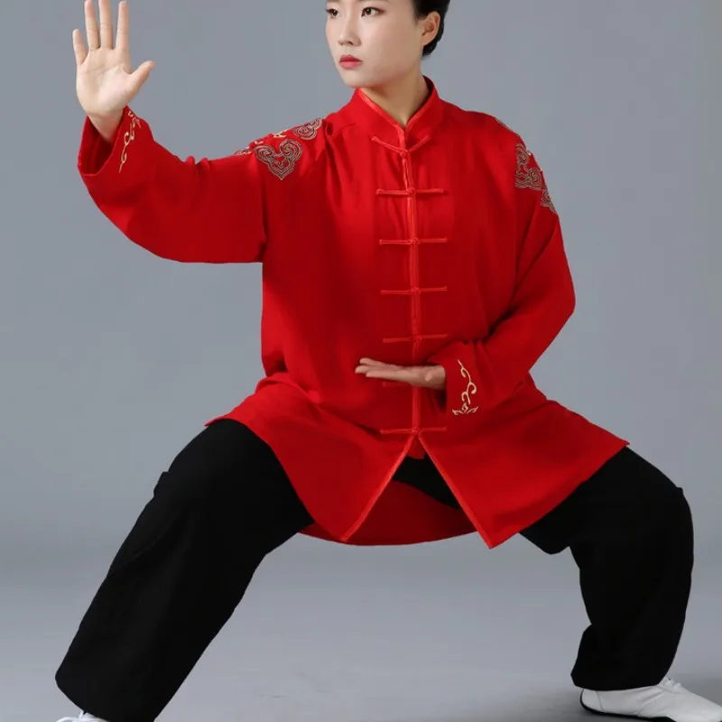Новинка 2021 женская одежда для Тай Чи китайский спортивный комплект Wushu с вышивкой