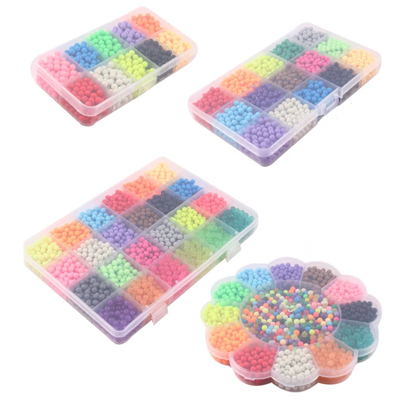 Водяные бусины 24 цвета игрушки Perler Pegboard набор предохранитель головоломки воды Beadbond Развивающие DIY игрушки для детей новые