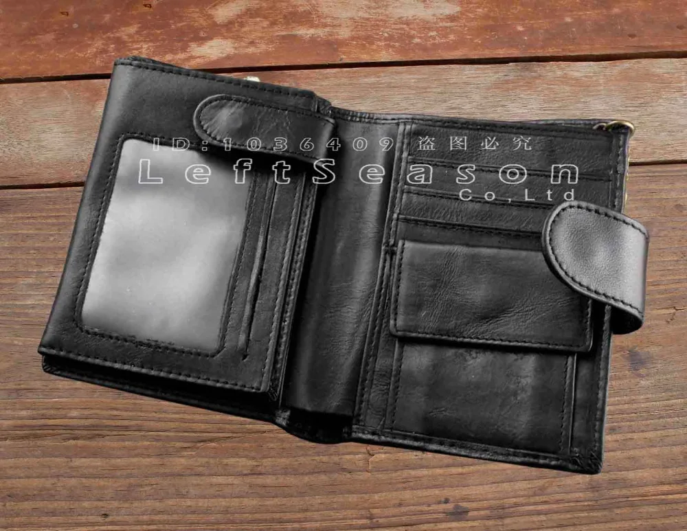 Латунь Железный крест Мужская винтажная натуральная кожа зажим для денег