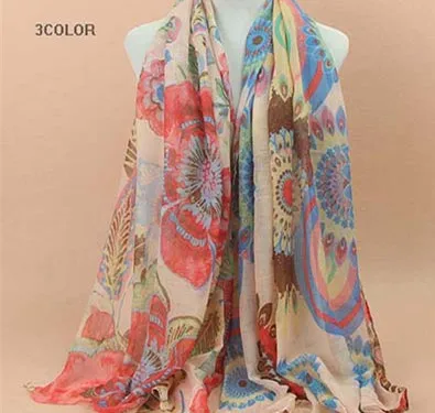 Новая мода уникальный дизайн большой цветочный печати шарфы зима подсолнухи