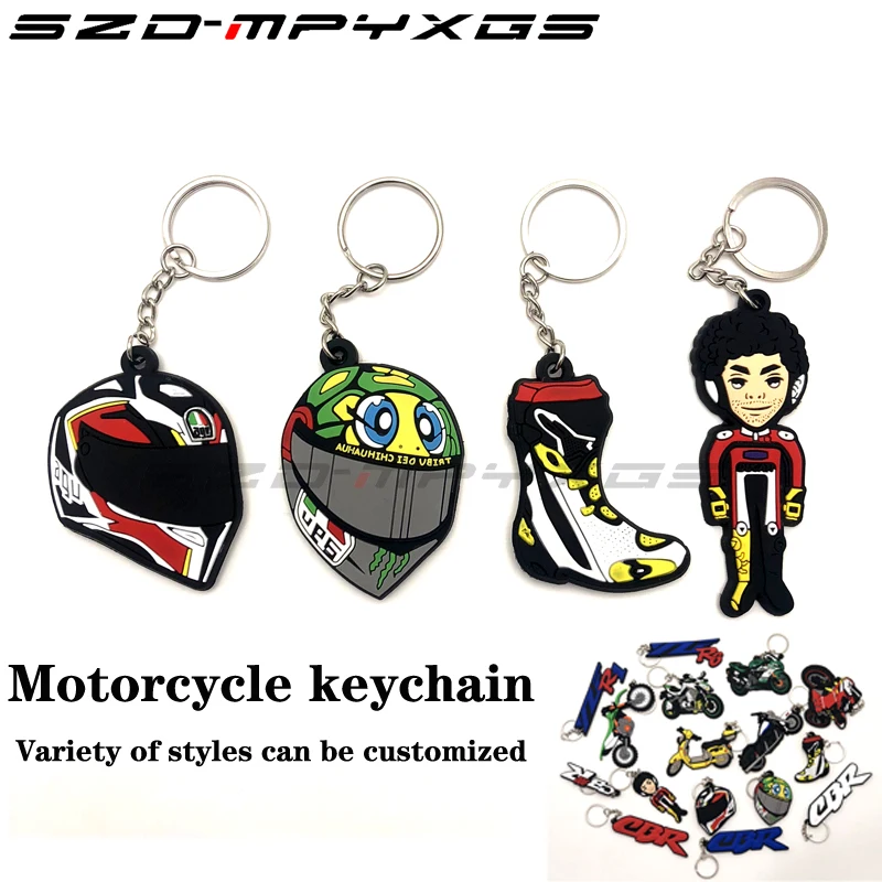 Мотоциклетный шлем Модель брелок цепь резиновый для ключей гонок Honda Yamaha