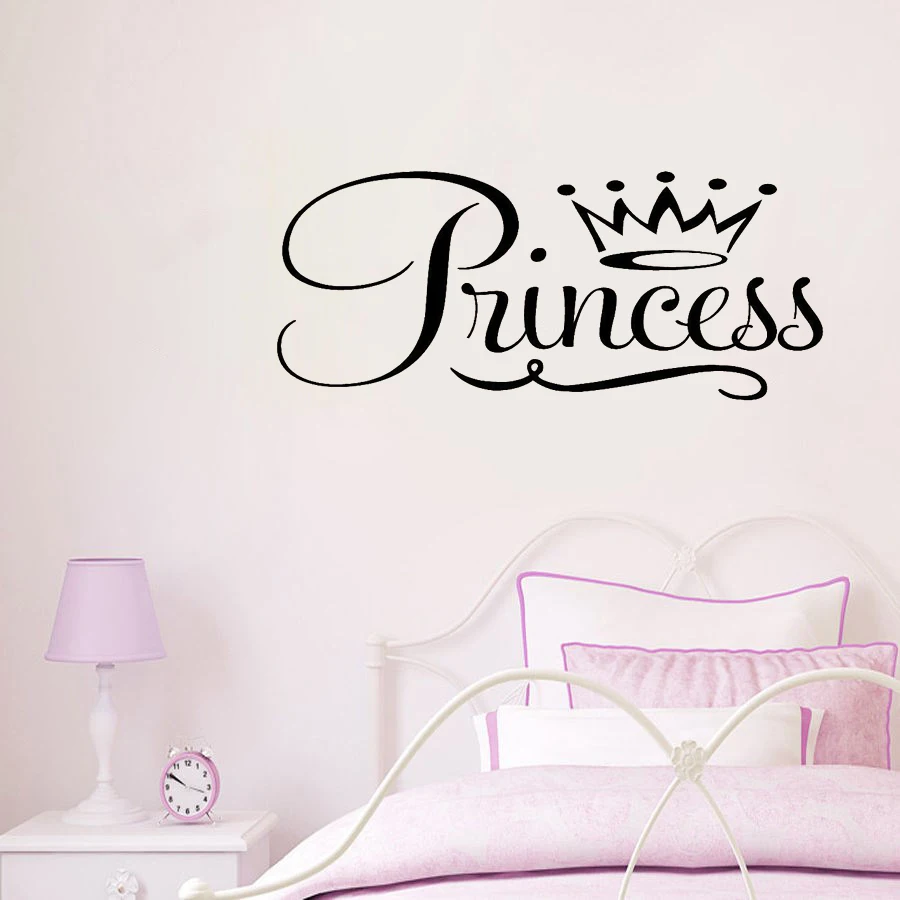 Настенная роспись для детской комнаты Виниловая искусство принцесса корона