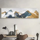 Абстрактный пейзаж горы и картина маслом c изображением птиц на холсте постеры и принты Настенная картина для декора гостиной без рамки