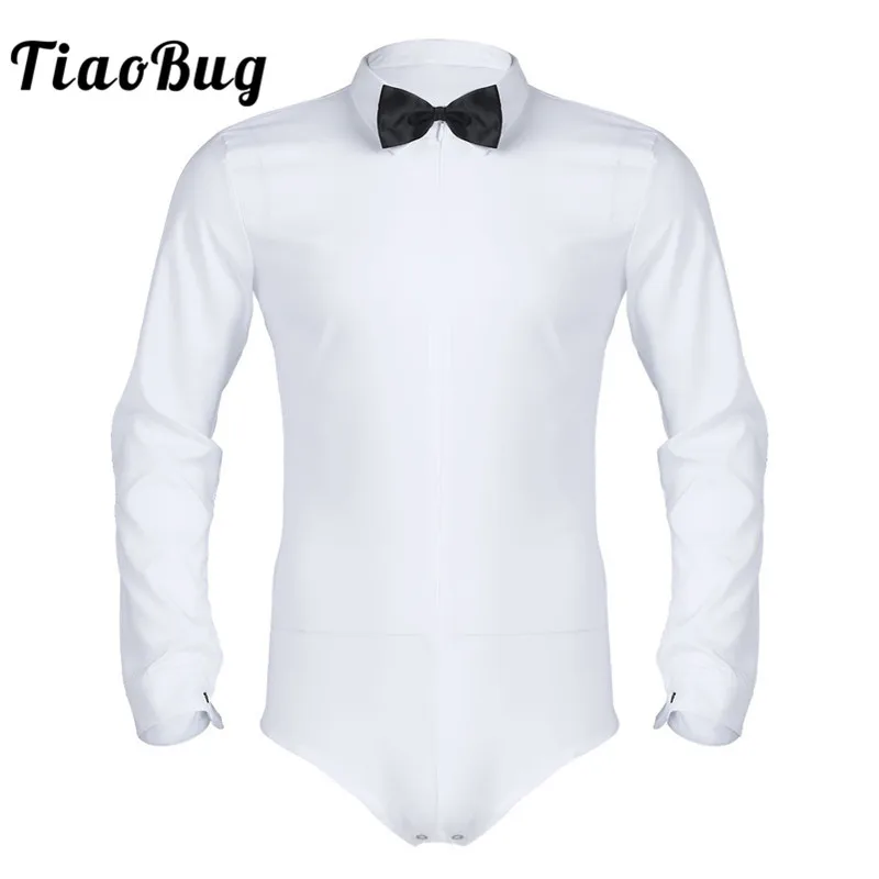 TiaoBug Мужская рубашка с длинным рукавом на молнии однотонный латинский