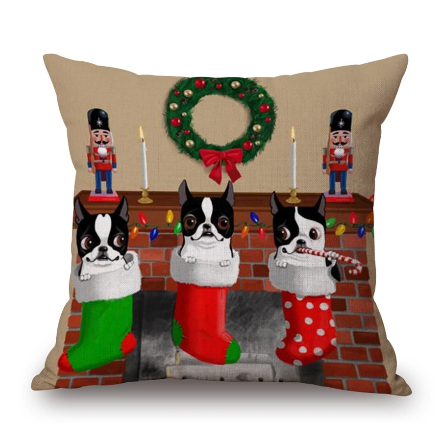 Современная наволочка с изображением французского бульдога животного Housse coussin