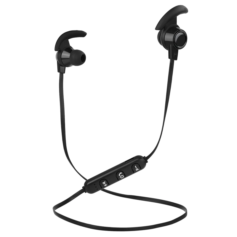 black Bluetooth спортивные наушники, гарнитура, водонепроницаемый 4,2 Магнитный микрофон для iPhone X XS Max 6 8 samsung S8 S9 huwai p20 - Цвет: black