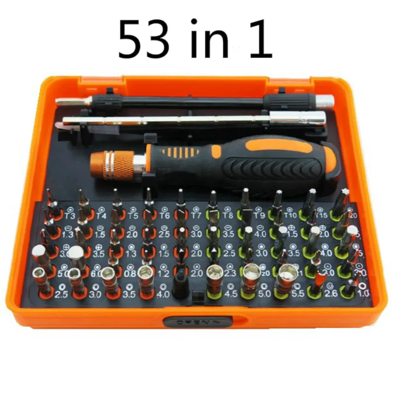 

53 in 1 Multi-purpose Precision Magnetic Screwdriver Set with Trox Hex Cross Flat Y Star Screw Driver for phone Pc