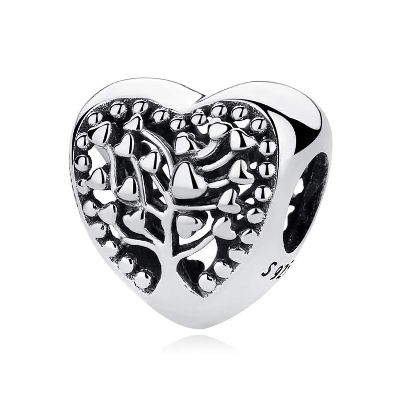 Flourishing Hearts 2 Оригинальные бусины из стерлингового серебра 925, очаровательные, семейные, Семейные, семейные, для мамы, любовь, для дома, Подвески, подходят для Пандоры, браслеты, сделай сам, Женские Ювелирные изделия - Цвет: Flourishing Hearts 2