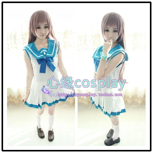 Аниме Nagi no Asukara Косплей Mukaido Manaka/Hiradaira Chisaki cos Матросская одежда JK японская летняя