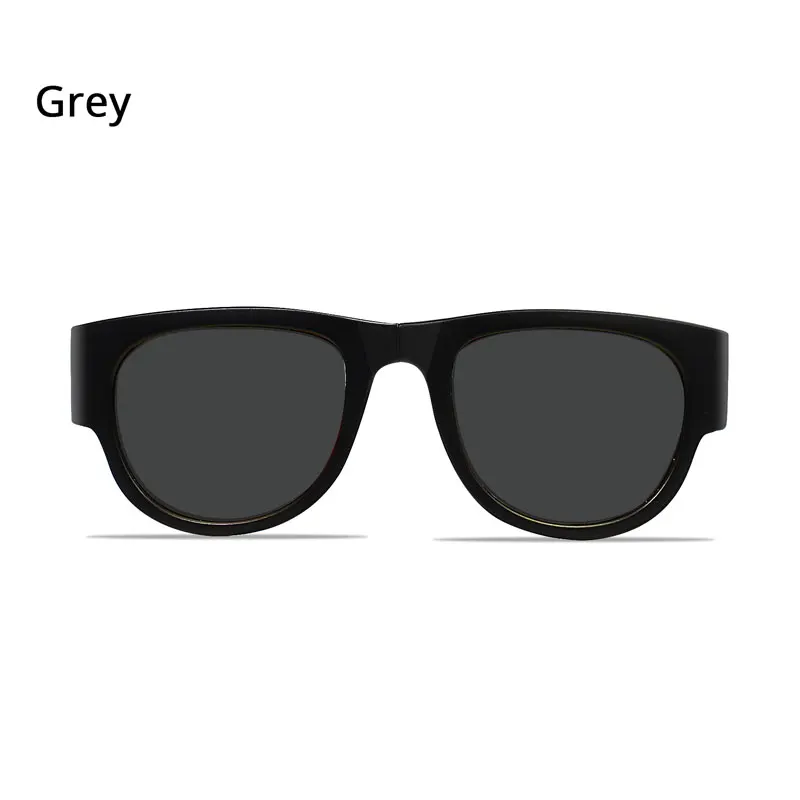 Polarized Grey Lens Пощечину солнцезащитные очки поляризованные Для женщин Slappable браслет солнцезащитные очки для Для мужчин браслет красочные моде зеркало складывающиеся оттенков - Цвет линз: Polarized Grey Lens