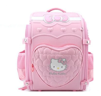 Школьные сумки hello kitty для девочек; Милые Водонепроницаемые рюкзаки; детские школьные сумки; детские сумки для книг; костюм; сумка; mochila escolar - Цвет: Бежевый