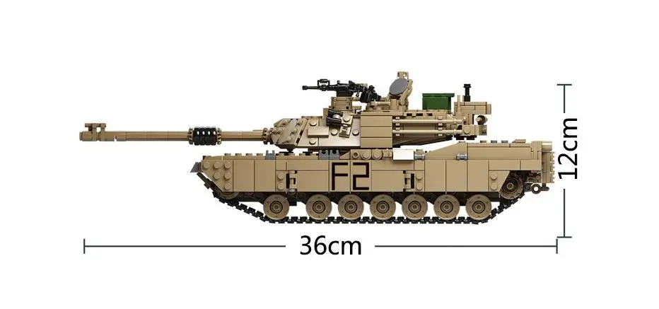 Классическое военное оружие M1A2 Танк модель автомобиля пистолет строительные блоки образовательные DIY игрушки Кирпичи лучший подарок для детей