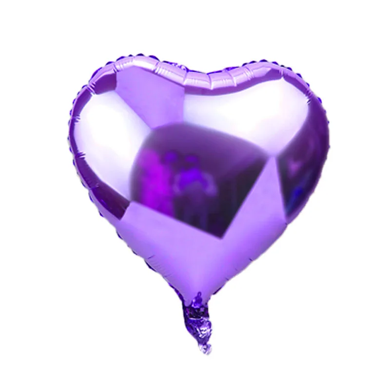 purple haert 5 шт. 18 дюймов звезда розового золота сердце шары Свадебный декор красные розовые шары надувные шары воздушный шар из фольги вечерние украшения на день рождения - Цвет: purple haert