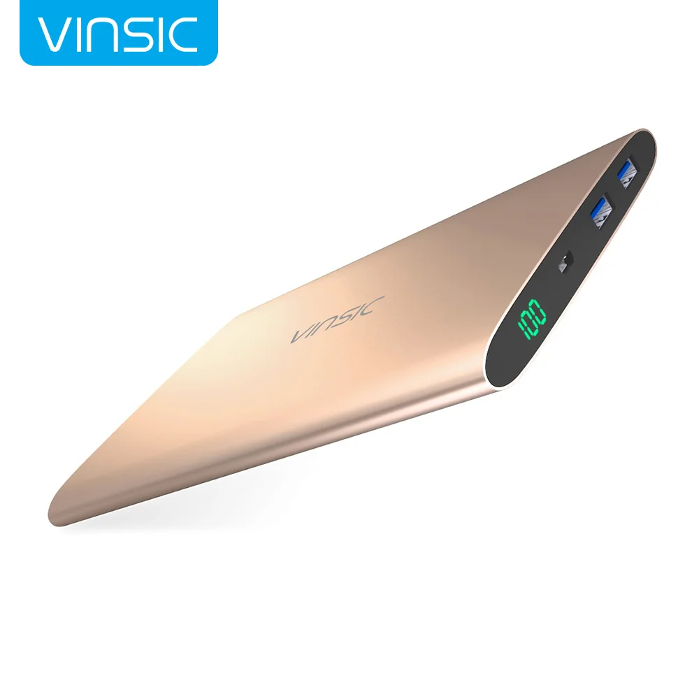 Vinsic Мощность Bank 20000 мАч Портативный Зарядное устройство Внешний Батарея Dual USB