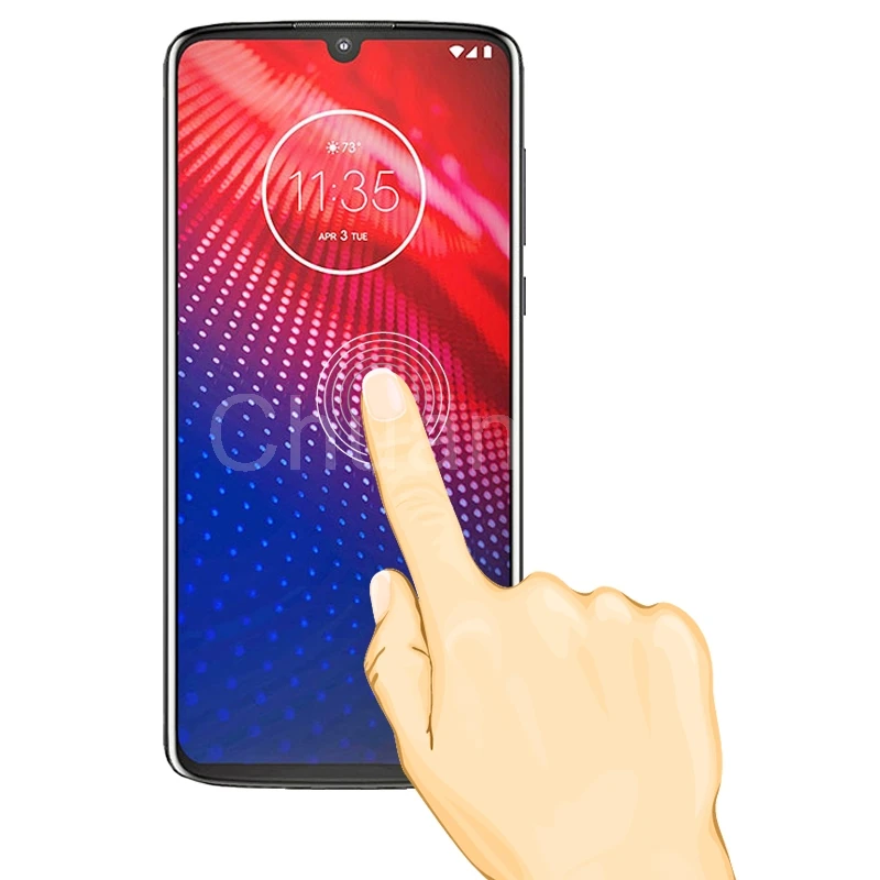 Защитная пленка на весь экран для Motorola Moto Z4 устойчивая к царапинам закаленное
