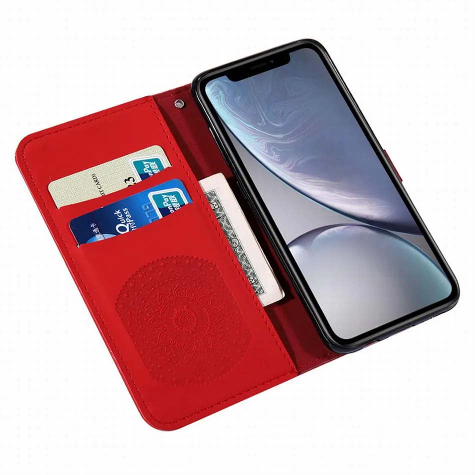 Высококачественный флип-чехол для телефона apple iPhone Xr XS X 11 Pro Max 6S 7 8 Plus, слот для карт, чехол, однотонный кошелек E22F