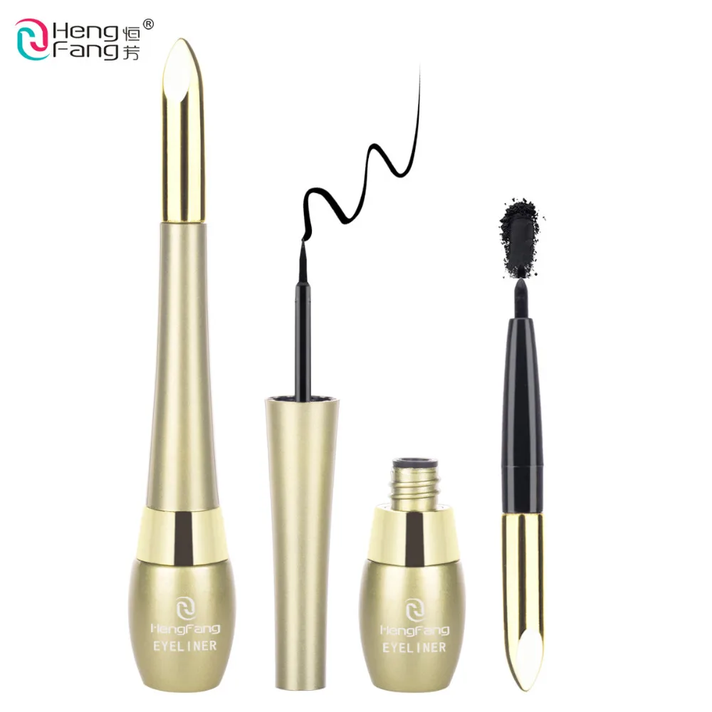 2 в 1 Подводка для глаз черная Жидкая стойкая Водостойкая крем 8 г макияж бренд