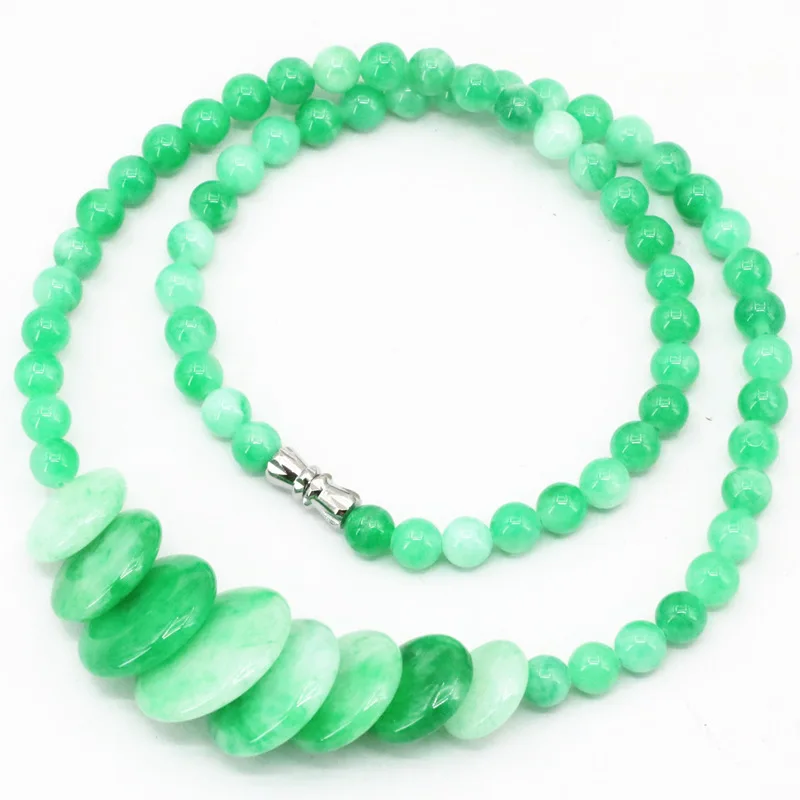 Богемия Стиль Цепочки и ожерелья для Для женщин Природный камень нефриты