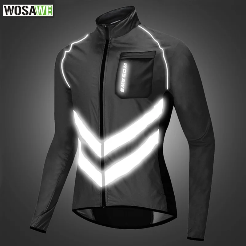 WOSAWE велосипедная Мужская ветровка ветрозащитная дождевик Водонепроницаемая