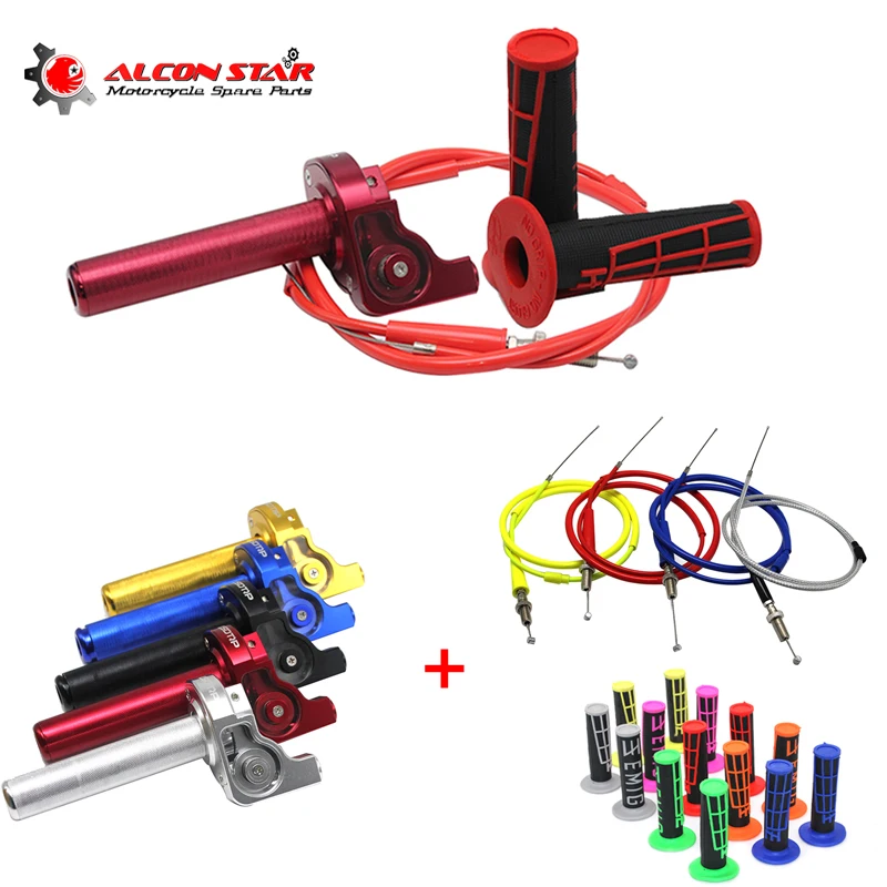 Твист дроссельной заслонки двигателя Alconstar CNC + ТРОС рукоятки для SSR YCF CRF50 XR50 XRF70 TTR