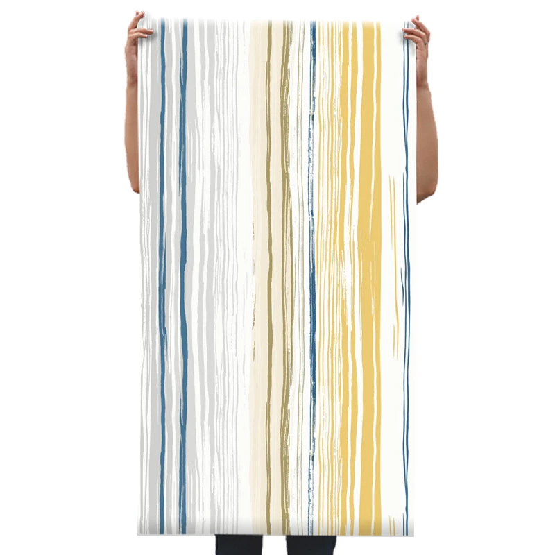 Современные скандинавские европейские вертикальные полосы рулон обоев желтые