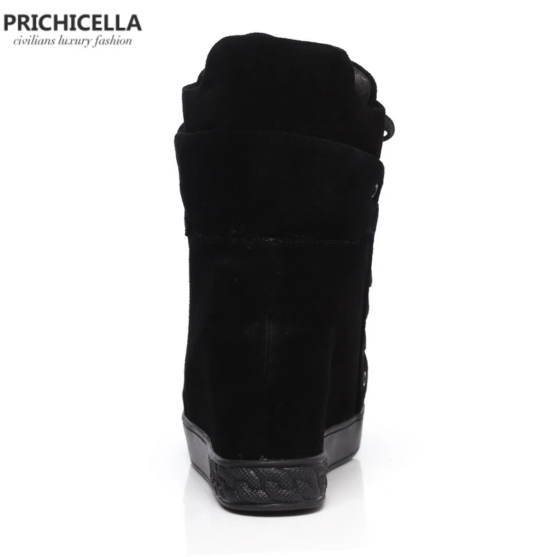 PRICHICELLA/качественные женские ботильоны из натуральной кожи на шнуровке; повседневная обувь
