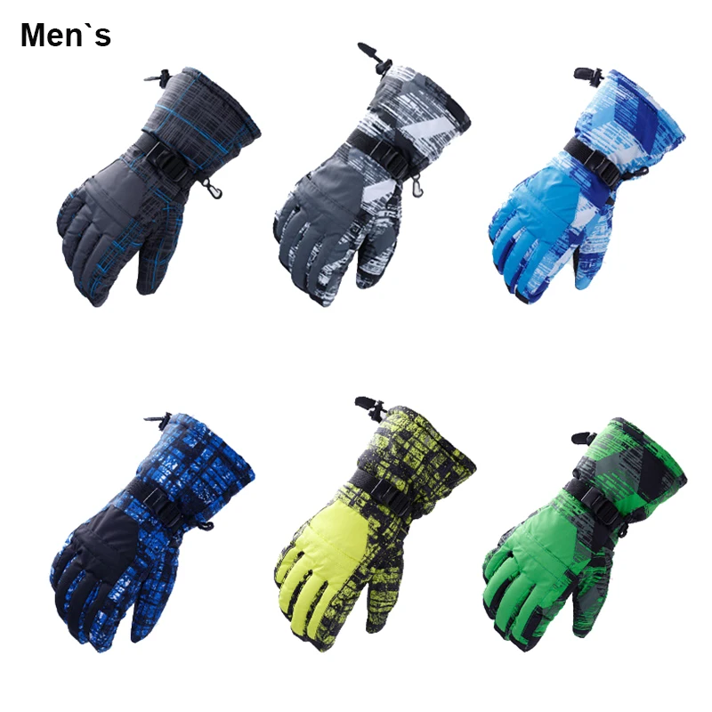 

Winter Men Women Outdoor Mountaineering Hiking Skiing Windproof Waterproof Thick Warm Full Finger glove Riding Motorcycle Mitten