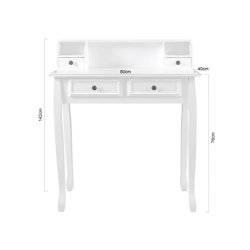 Туалетный столик Finether LANGRIA для макияжа хранения с 4 ящиками 3 открытые отсеки