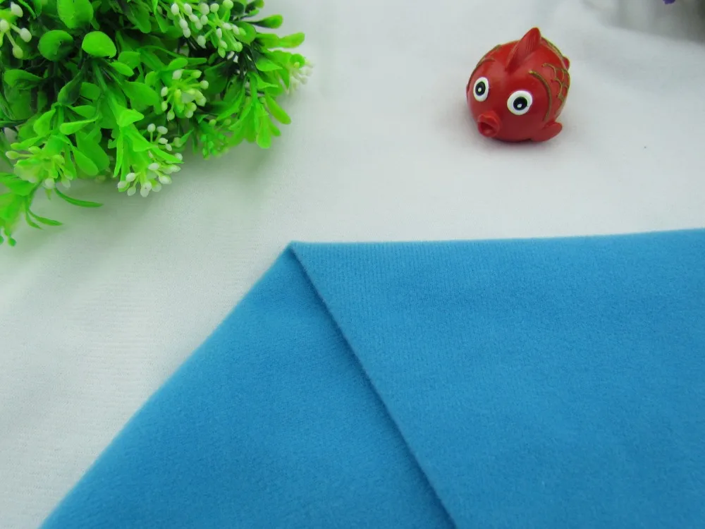 Флисовая ткань с петлями голубого цвета 9211 # может приклеиваться волшебной