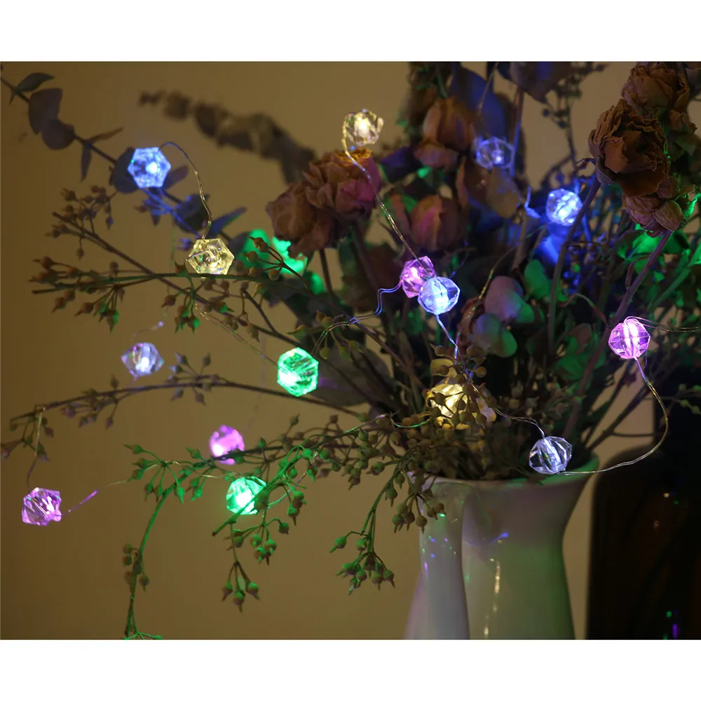 40 светодиодный s Фонари Строка лампы Ретро металлического железа Diamond строки USB