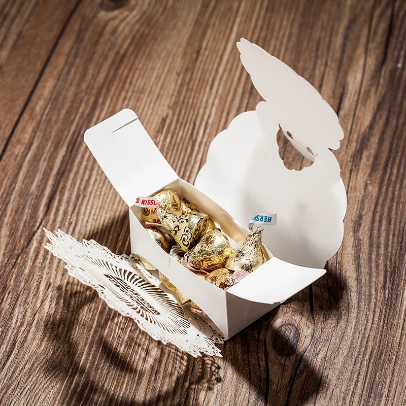 Лазерная резка цвет белый кружева свадебные сувенирные коробки с лентой|lace