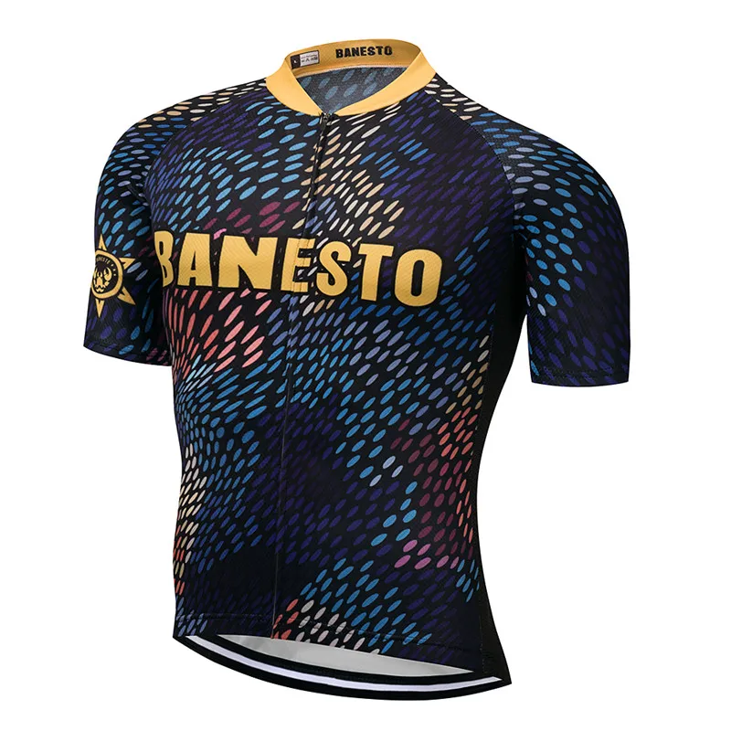 

2018 Banesto Python pattern Cycling jerseys Ropa de La Bicicleta Maillot Ciclismo Jersey de Manga Corta de La Bici de MTB