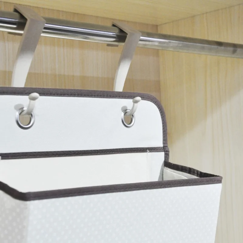 4 Pocket Hanging Wall Closet Storage Bag Organizer Over Door Cloth Toy Organizer Bag Pouch Hanger