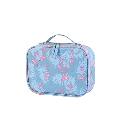 Blue flamingo A Фламинго, органайзер для макияжа, Женская несессер, косметичка, для путешествий, портативный, для туалетных принадлежностей, для мытья, на молнии, чехол для девушек, помада, косметичка - Цвет: Blue flamingo A