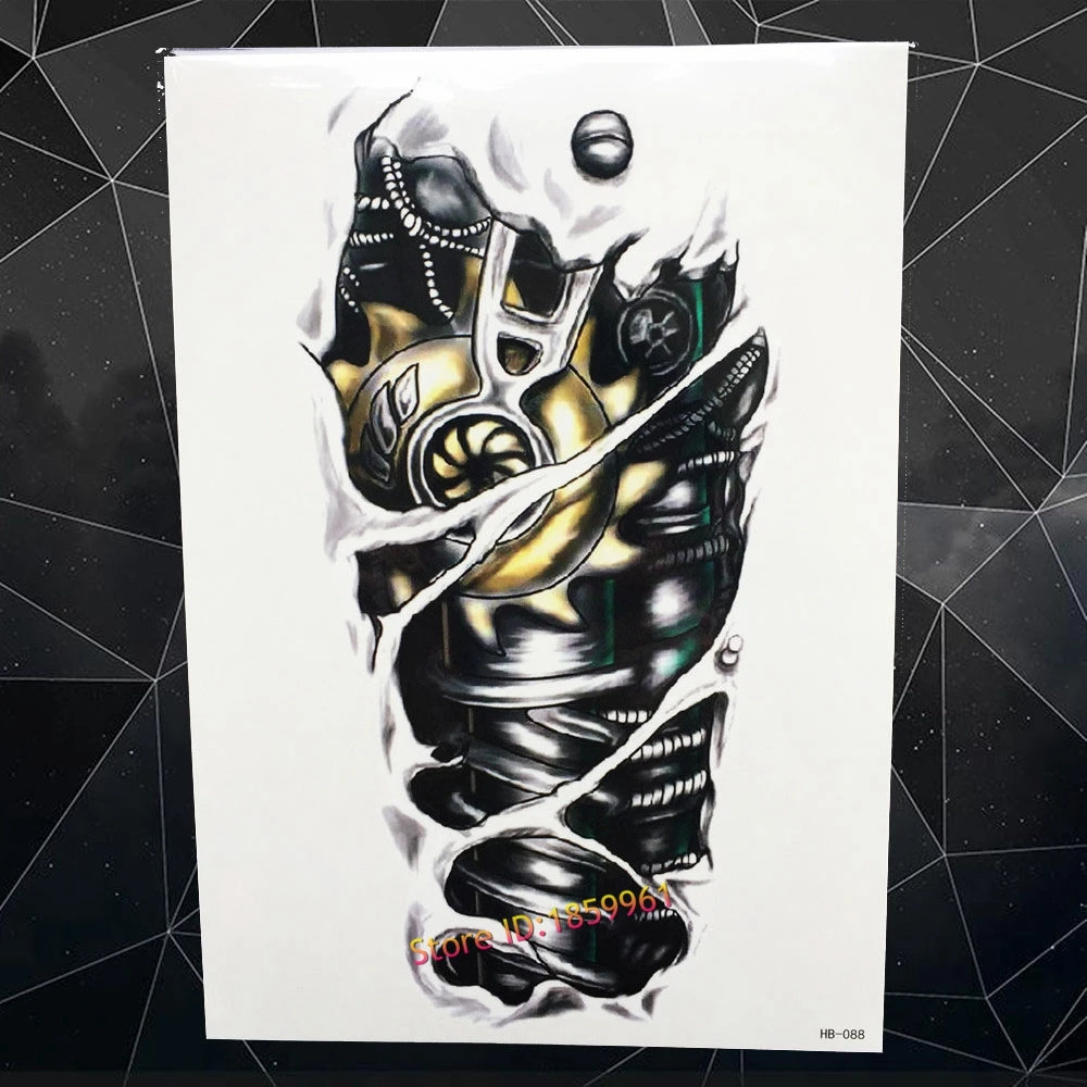 Медведь рев зверь Временные татуировки Наклейки Для мужчин Средства ухода за