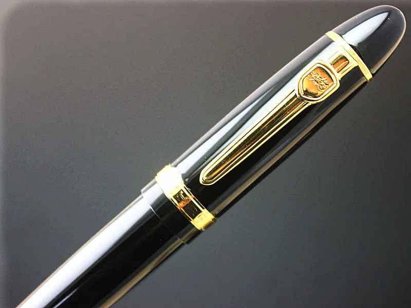Роскошная качественная шариковая ручка jinhao 159 с черным и золотым зажимом для
