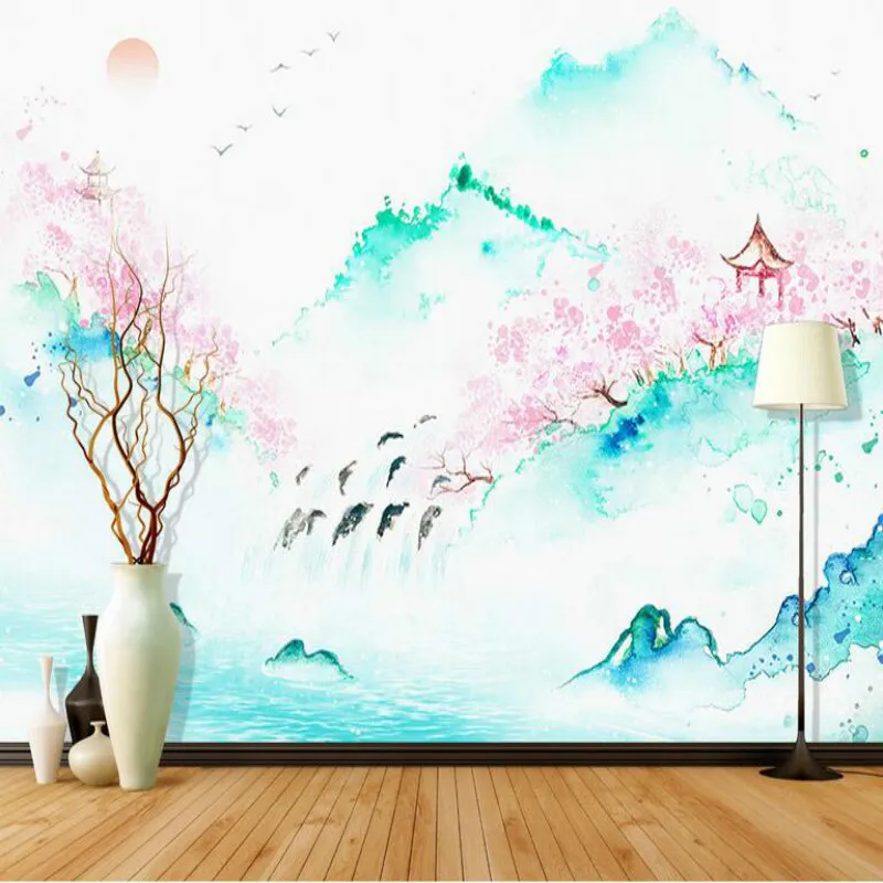 3D обои для стен 3d фрески фоны на заказ нетканые шелковые гостиной китайские