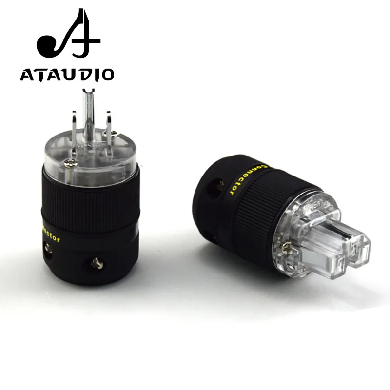 ATAUDIO Hifi Разъем питания Hi end родиевое покрытие одна пара США + IEC разъем|Коннекторы и