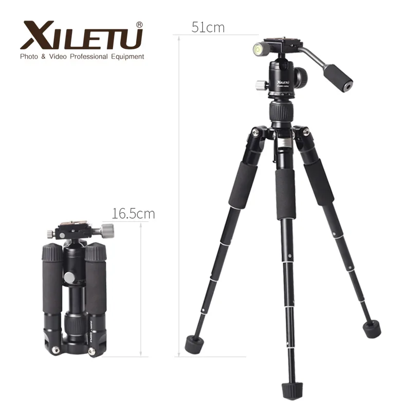 

XILETU FM5C-MINI Aluminum Desktop mini tripod portable for phone self-timer live tripod camera photography SLR small
