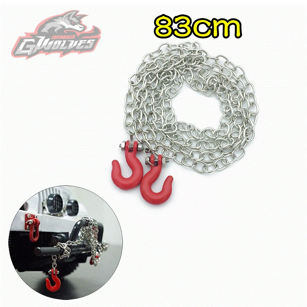 GWOLVES 83 см металлический прицеп крюк и цепь для 1/10 rr10 scx10 rc4wd hsp TF2 осевой SCX10 D90 trax TRX 4