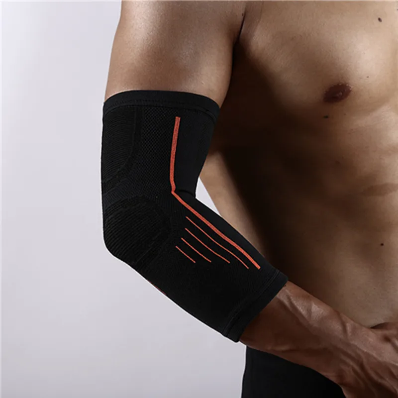 

1 Piece Elastic Elbow Pads Basketball Tennis Elbow Support Protector Gear Breathable Elbow Brace Sports Safety Accessories