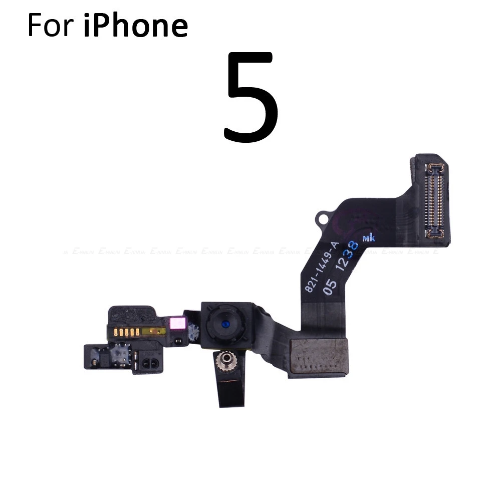 Новинка, для iPhone 4, 4S, 5, 5S, SE, 5C, 6, 6S Plus, маленькая фронтальная лицевая камера, гибкий кабель с датчиком приближения, светильник, микрофон