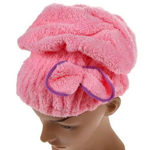 Новинка 5 цветов цветная шапочка для душа обернутые полотенца микрофибра шляпы