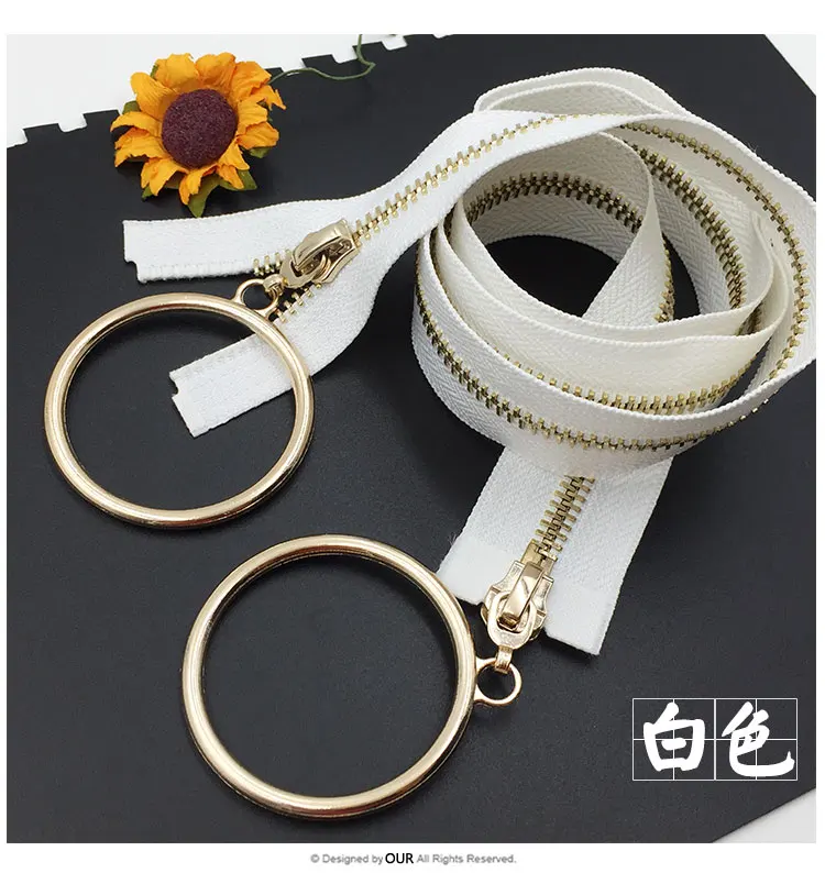 5 # металлическая молния с двойными слайдерами кольцевой съемник для пуховиков