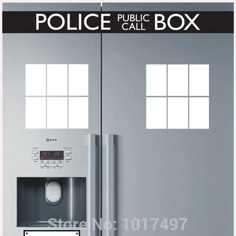 Креативная виниловая наклейка на дверь полицейской коробки и холодильник Dr. Who