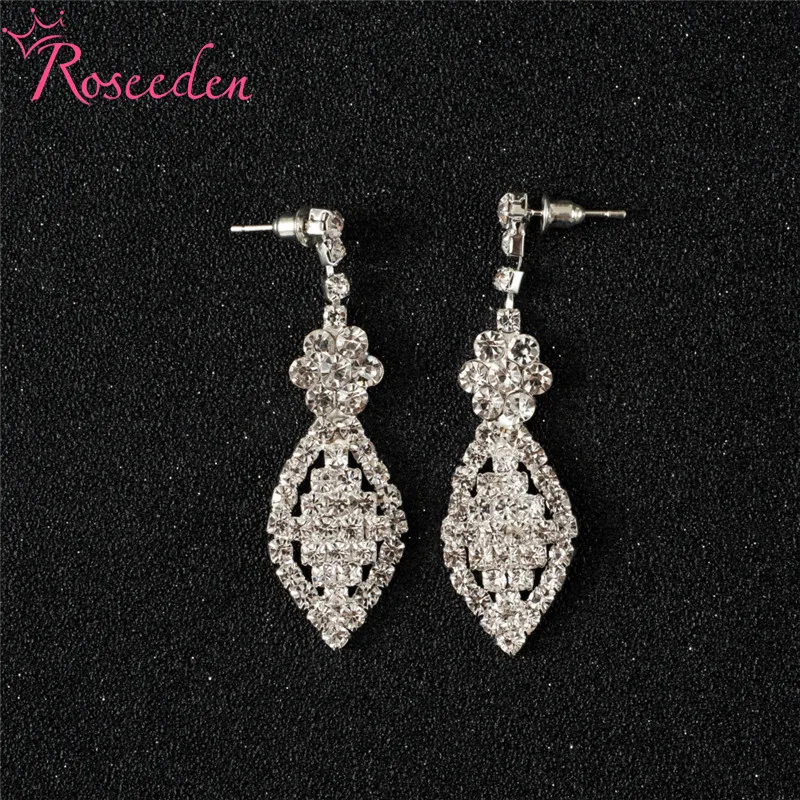

Fashion Crystal Earrings For Girl Wedding Drop Earrings Women 2018 Cute Rhinestone Dangle Earrings RE3221