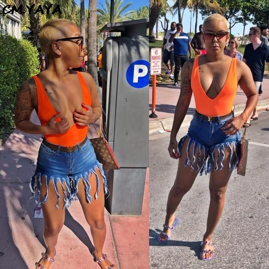 Женские джинсовые шорты с бахромой на подоле винтажные короткие пляжные одежда